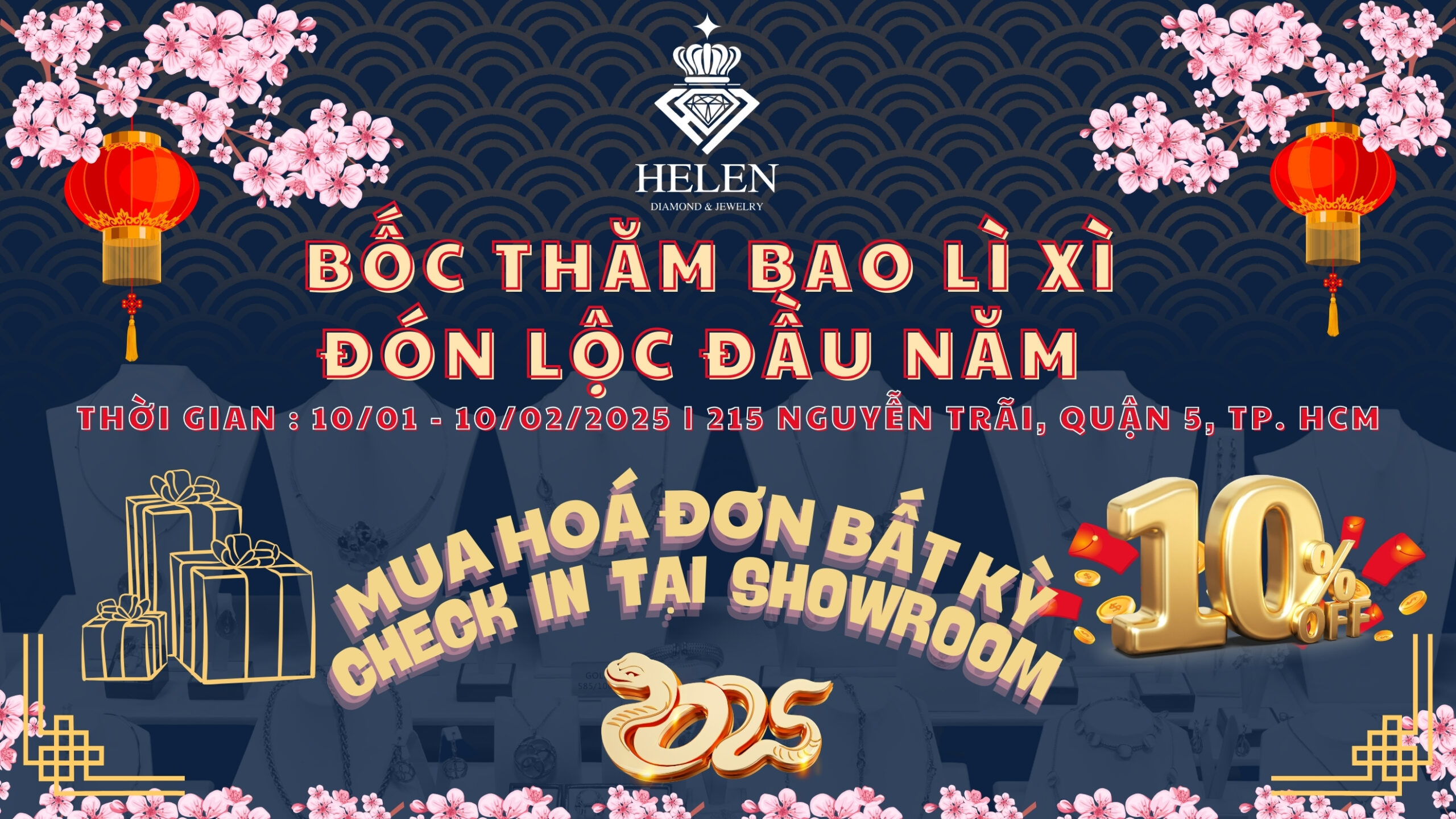 bỐc thĂm bao lÌ xÌ ĐÓn lỘc ĐẦu nĂm cÙng helen jewelry